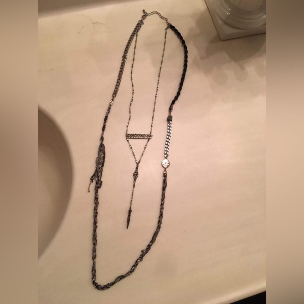 𝅺SILVER Dreamer & Feather Necklace